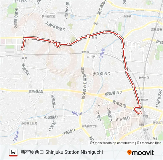 宿08 の路線図
