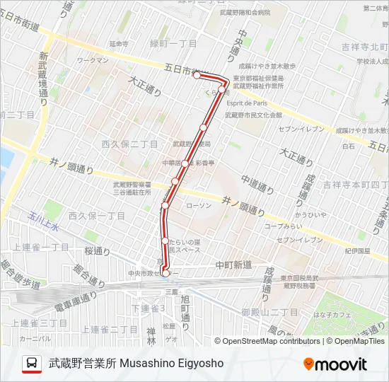 鷹10 の路線図