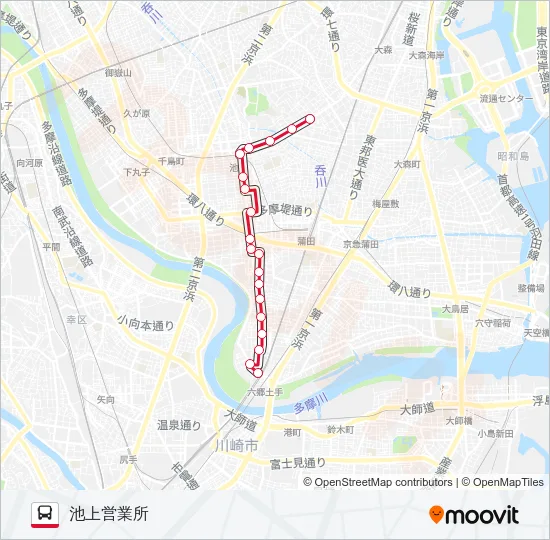 蒲01 の路線図