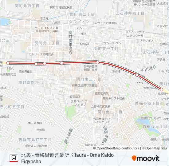 荻34-1 バスの路線図