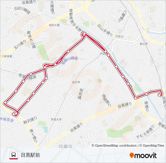 黒09 bus Line Map