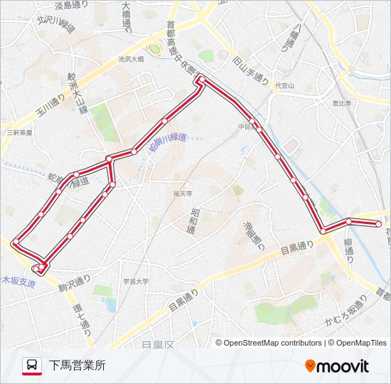 黒09 bus Line Map