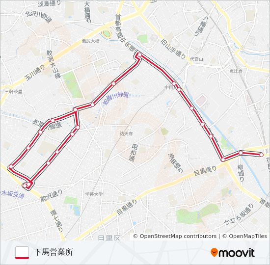 黒09 バスの路線図