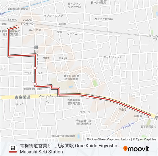 荻32-2 bus Line Map