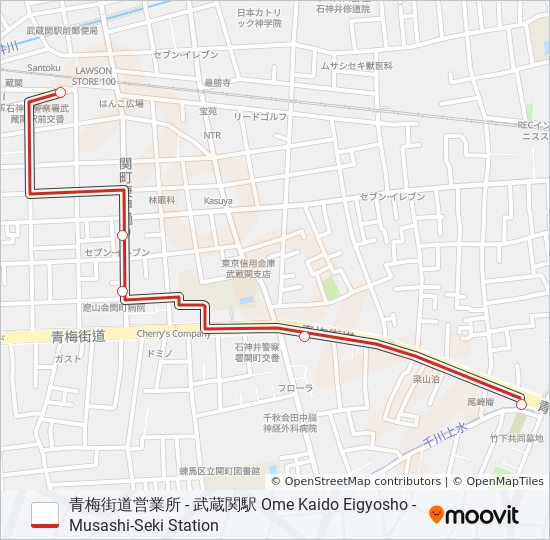 荻32-2 bus Line Map