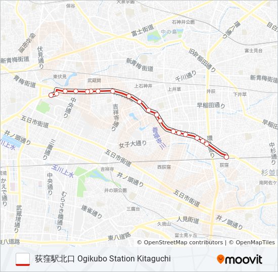 荻33 bus Line Map