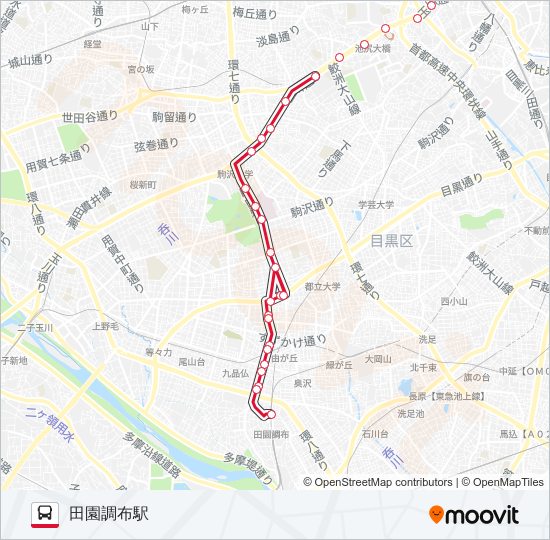 渋11 バスの路線図