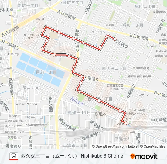 4号西久保  Line Map