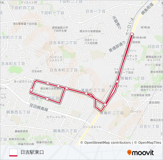 日51 bus Line Map