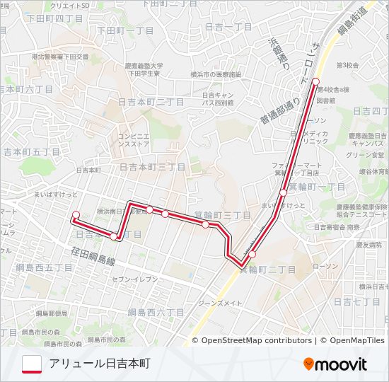 日51 bus Line Map