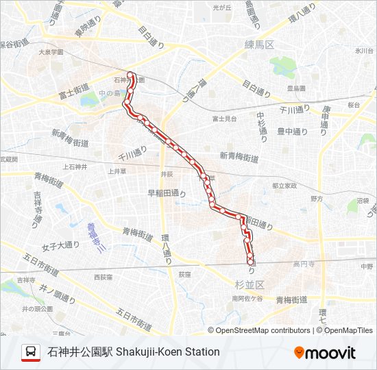 阿50 Route Schedules Stops Maps 石神井公園駅 Shakujii Koen Station Updated