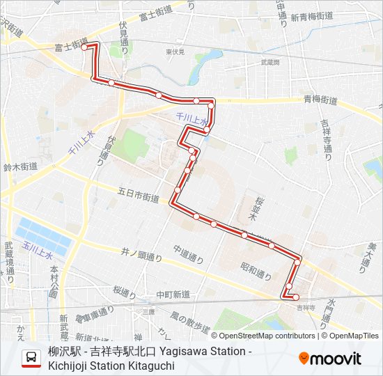 吉55 バスの路線図