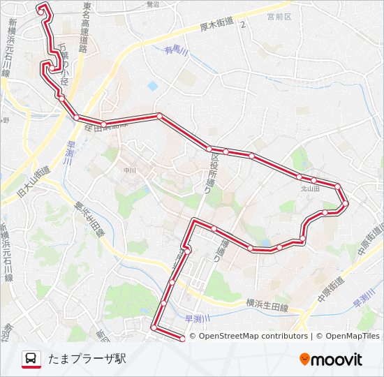 た92 bus Line Map