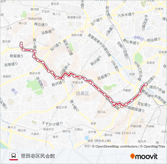 反11 バスの路線図