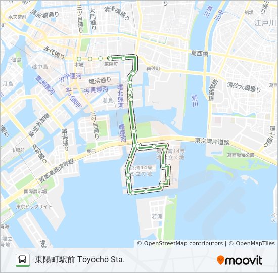 木11甲路線 時刻表 站點和地圖 東陽町駅前tōyōchō Sta