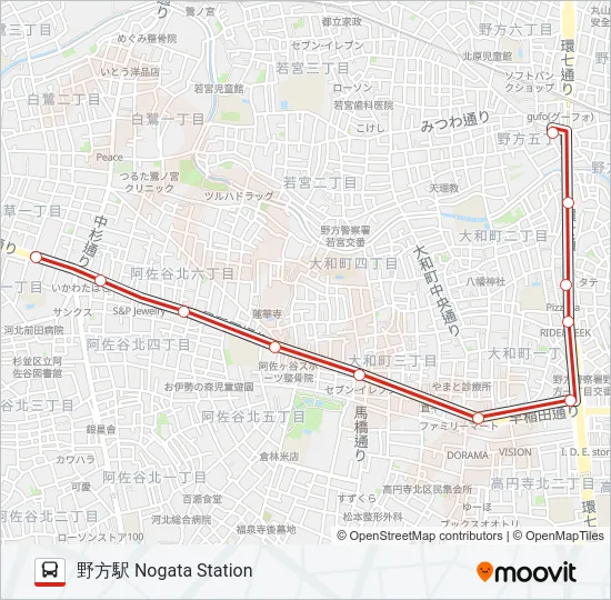 中01-1 の路線図