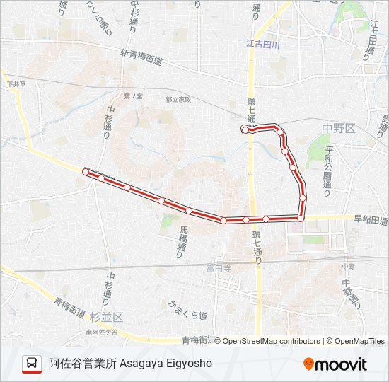 中01-1 bus Line Map