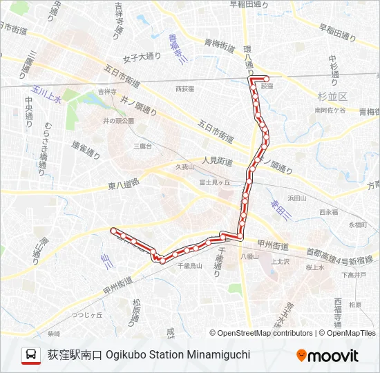 荻58 の路線図