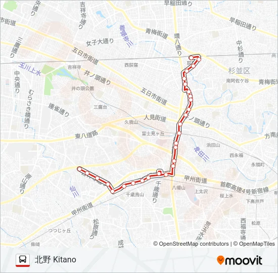 荻58 の路線図