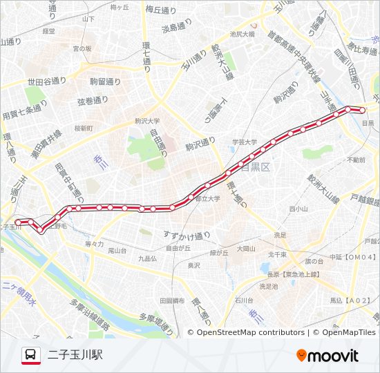 黒02 Route Schedules Stops Maps 二子玉川駅