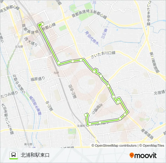 北浦50-3 バスの路線図