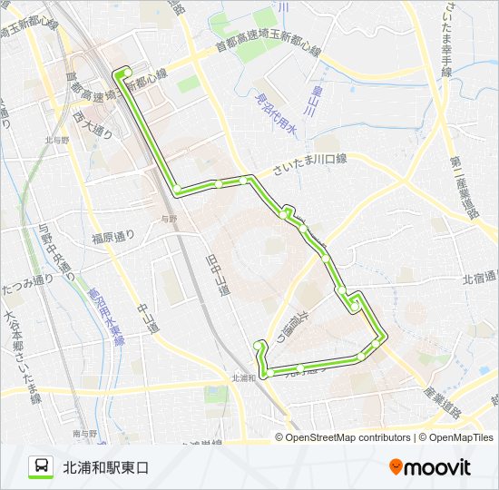 北浦50-3 バスの路線図