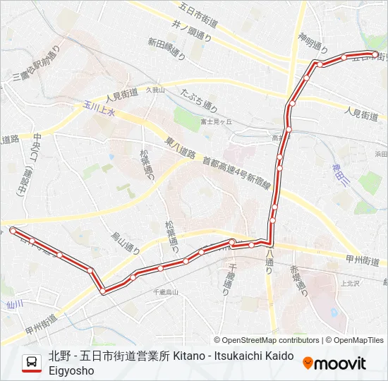 荻58-1 の路線図