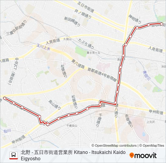 荻58-1 バスの路線図