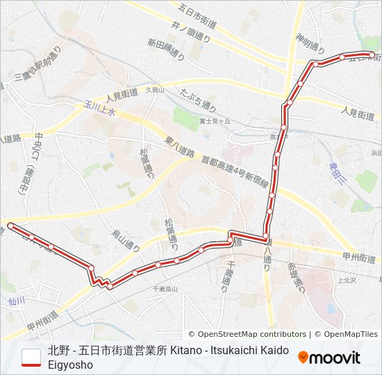 荻58-1 bus Line Map