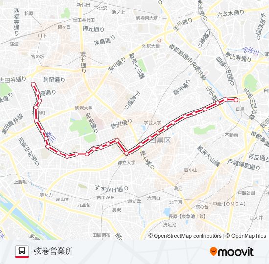 黒07 bus Line Map