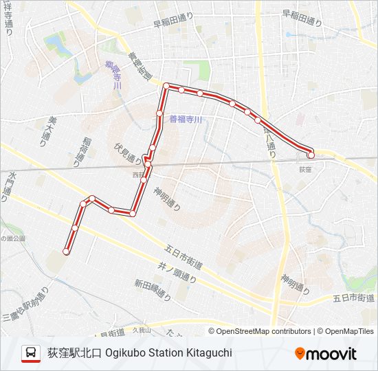 荻40 バスの路線図