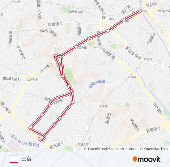 渋32 バスの路線図