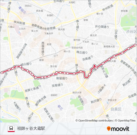 祖師 ヶ 谷 大蔵 から 渋谷 バス