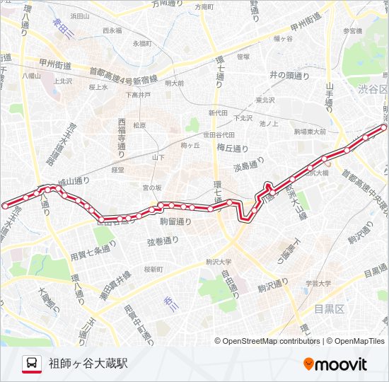 渋23 bus Line Map