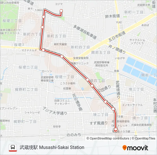 境17 の路線図
