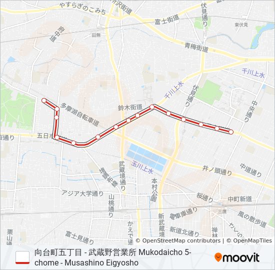 境12-1 bus Line Map