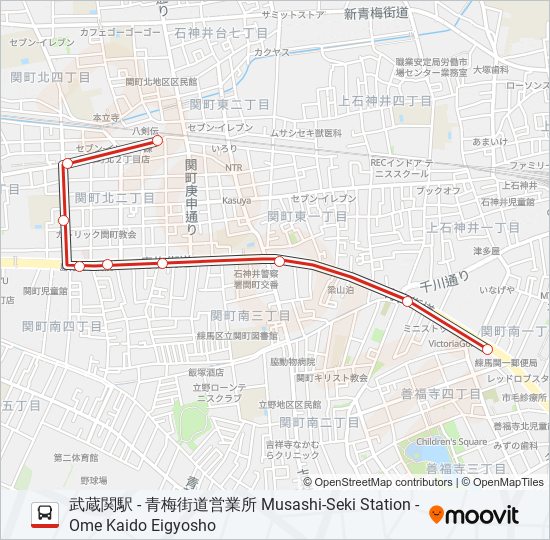 荻321ルート スケジュール 停車地 地図 青梅街道営業所 Ome Kaido Eigyosho アップデート済み