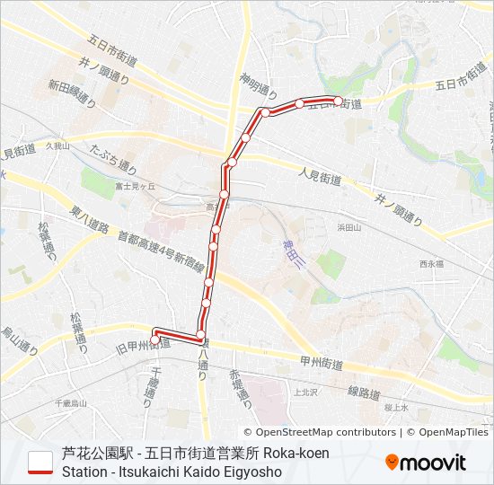 荻54-1 bus Line Map