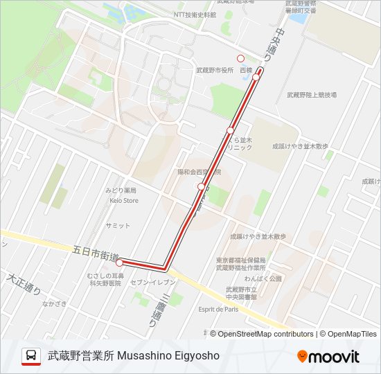 吉54-1 バスの路線図