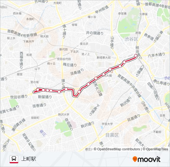 渋21 バスの路線図