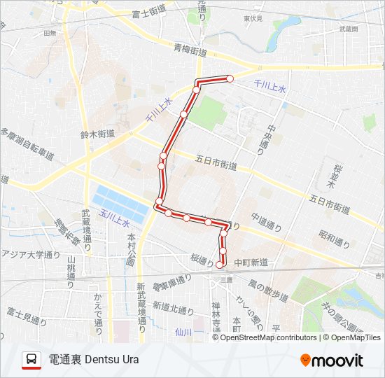 鷹25 bus Line Map