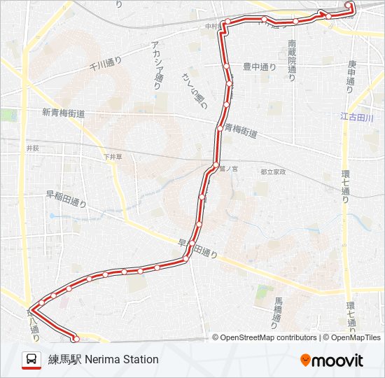 荻07 バスの路線図