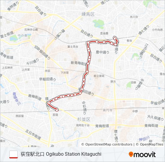 荻07 bus Line Map