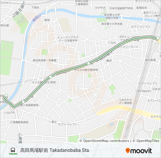 飯64ルート スケジュール 停車地 地図 高田馬場駅前 Takadanobaba Sta アップデート済み