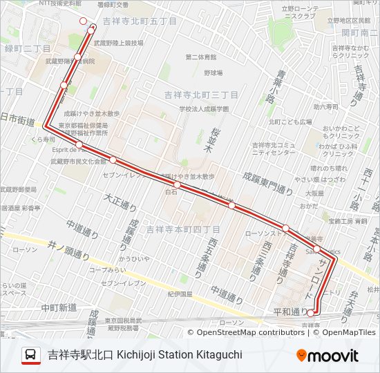 吉54 Route Schedules Stops Maps 吉祥寺駅北口 Kichijoji Station Kitaguchi