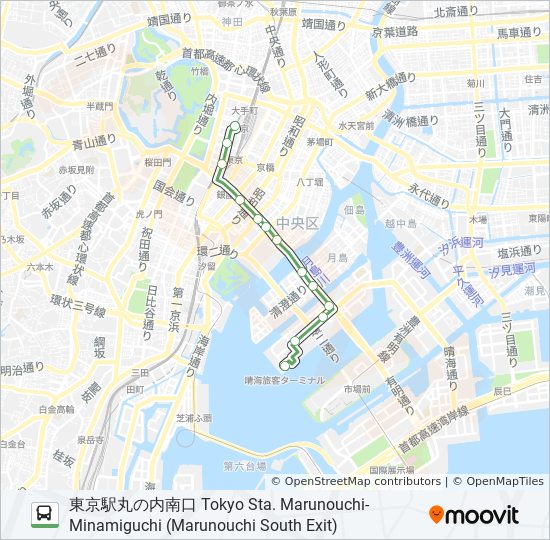 都05 1ルート スケジュール 停車地 地図 東京駅丸の内南口 Tokyo Sta Marunouchi Minamiguchi Marunouchi South Exit