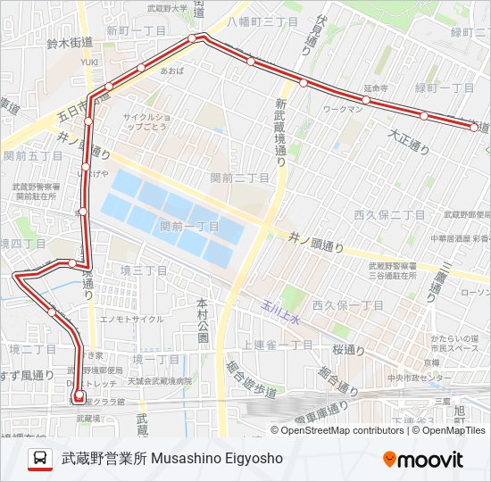 鷹30-1 バスの路線図