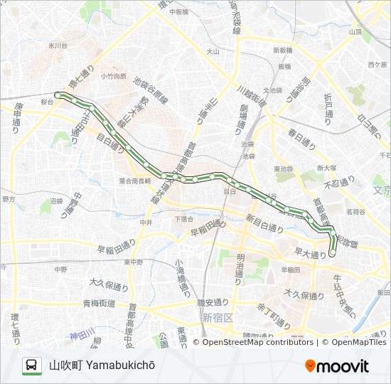 白61 Route Schedules Stops Maps 山吹町 Yamabukichō