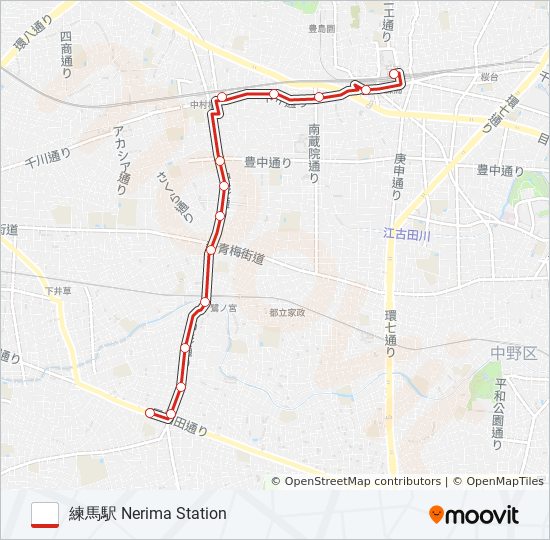 荻07-2 bus Line Map