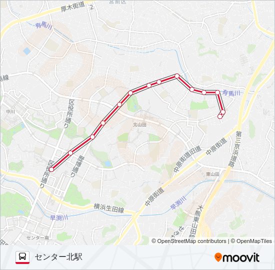 北31 バスの路線図